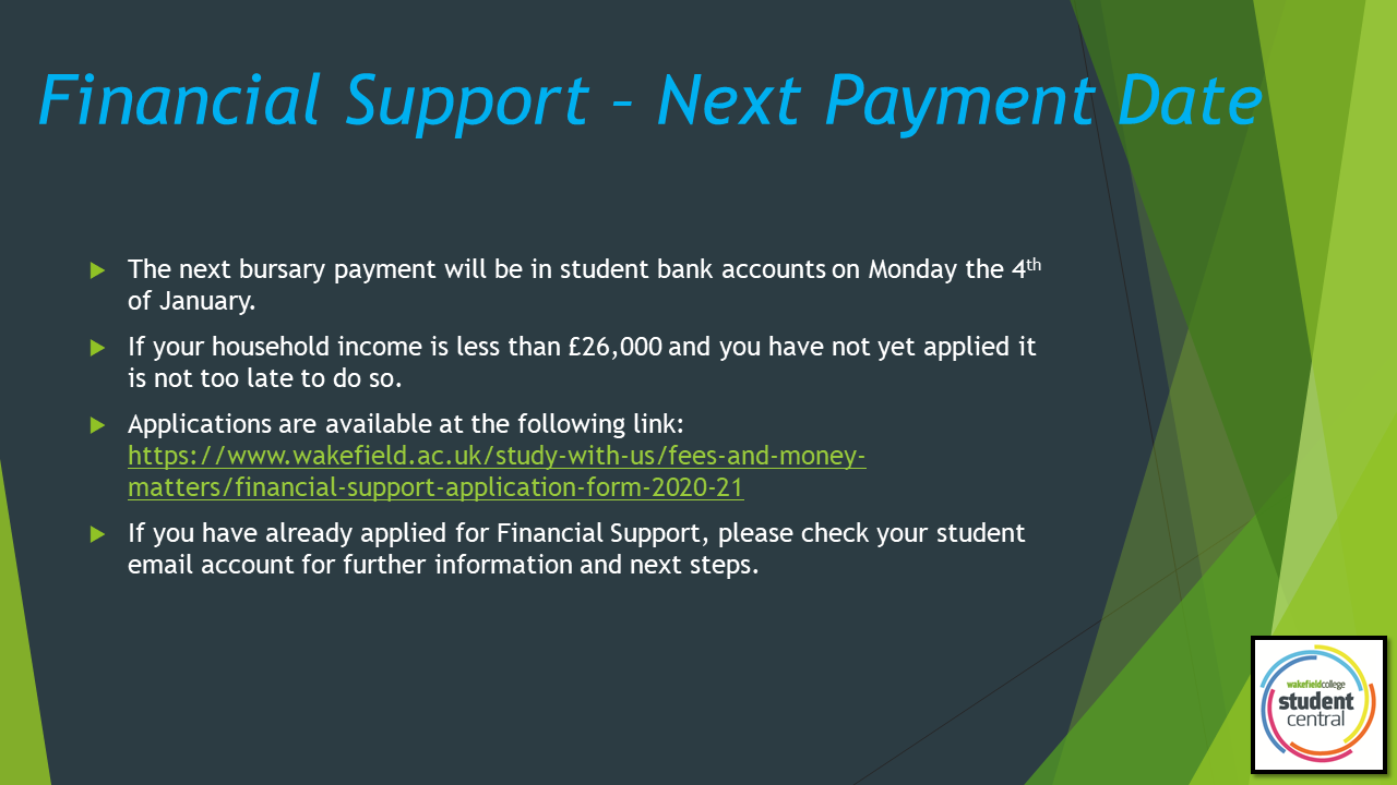 January 2021 Financial Support