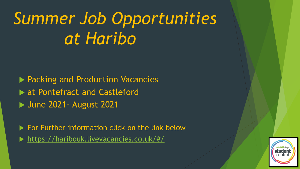 Haribo Summer Job Opportunities