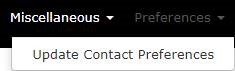 Contact Preferences Link