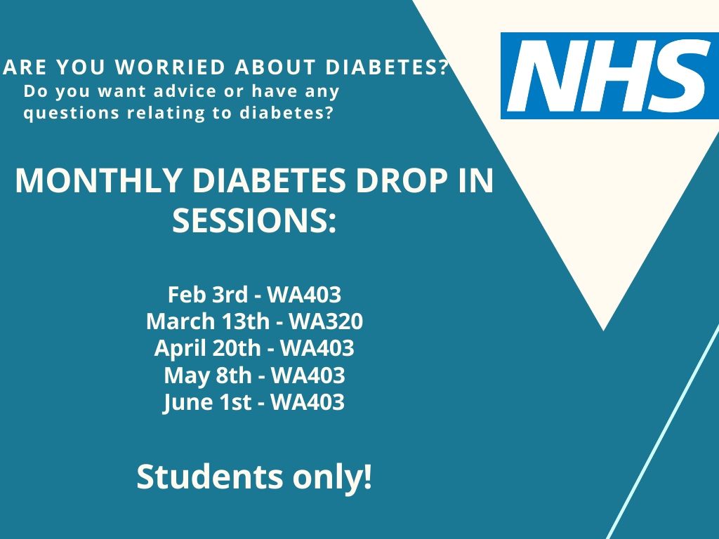 Diabetes student drop in sessions