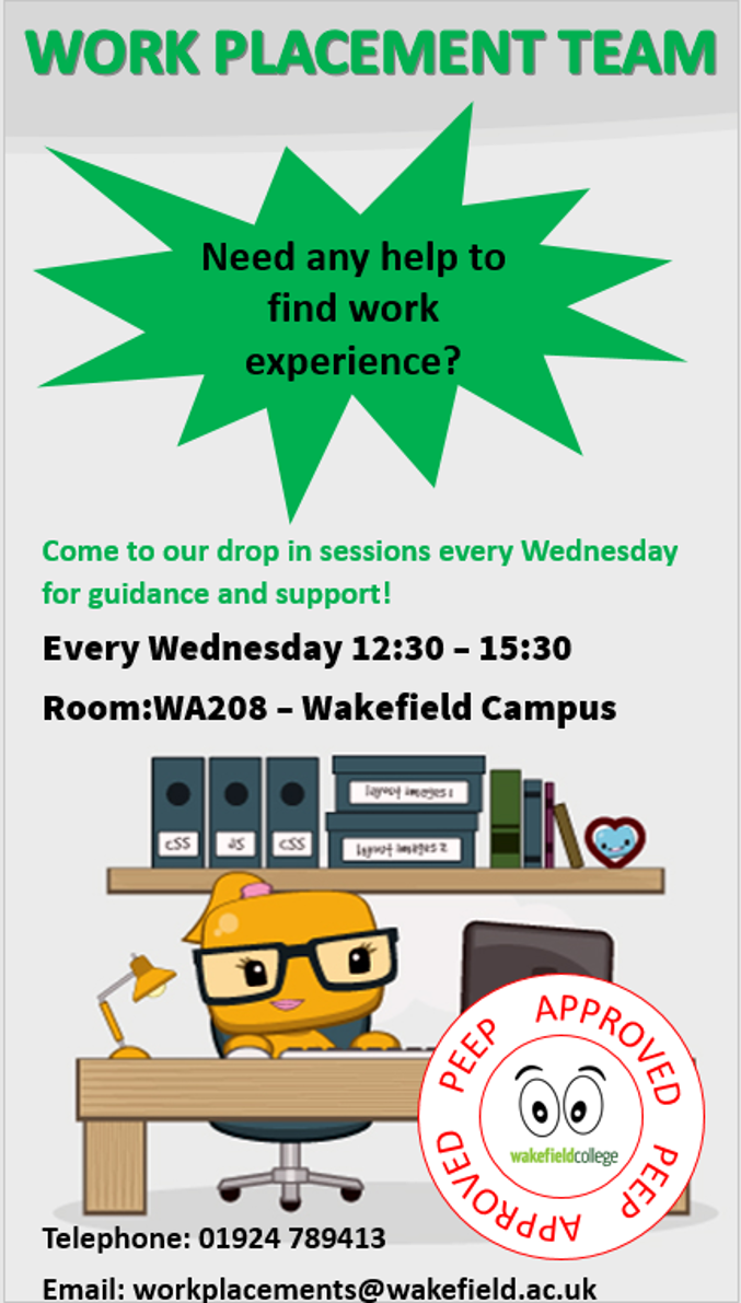 Wednesday Workshop Wakefield Campus