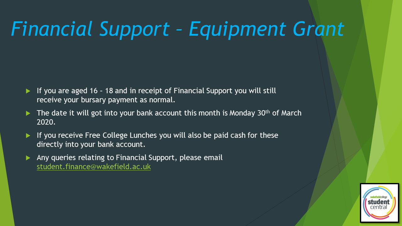 Financial Support April Payment